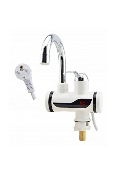 WAFFI Robinet electric instant cu afișaj de temperatură, apă caldă cu extensie rotativă și filtru