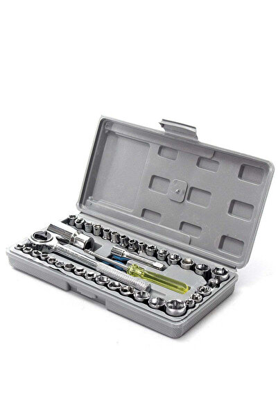 TEHNOSHOP Set of 40 Chrome Vanadium socket wrenches with storage box