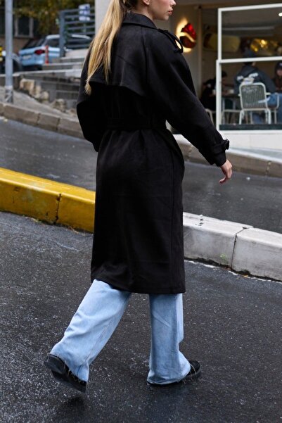 Suziş KUŞAKLI SÜET TRENÇKOT 9608