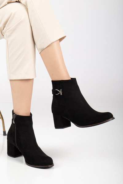 UMEL SHOES Isolniya Kadın Toka Detaylı Topuklu Bot UL001 TOPUK 5 CM