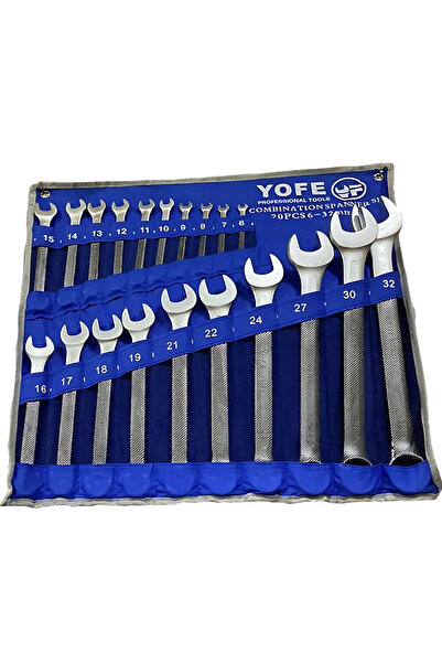 TEHNOSHOP Set of 21 combination wrenches 6-32mm durable steel DIY workshop