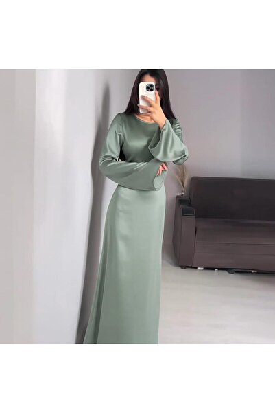 Raya Gym Arkadan İpli Tesettür Abiye MİNT 583291