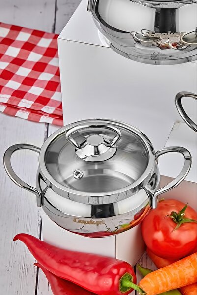Cooker Lara 3-Piece Stainless Steel Casserole Pot Set (12-14-16 cm)