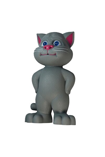 Tiessa Говореща котка Том Тиеса®, Интерактивна говореща котка, Сив, 30 см