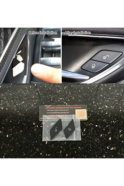 kaytaz غطاء مفتاح قفل مرسيدس W205 W213 X253 أسود 2 قطعة