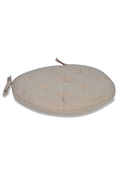 Maison du Paradis Round Seat Cushion Beige, - 40 cm