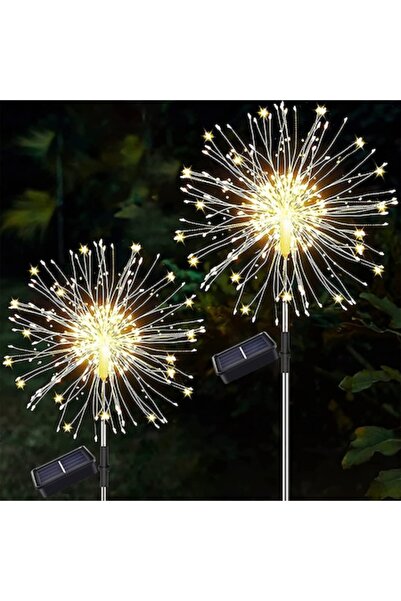 Top Marriage Set 2 lămpi solare LED cu artificii, 110 LED-uri, cupru, alb cald