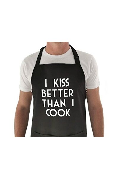 OEM Black apron – I kiss better than I cook