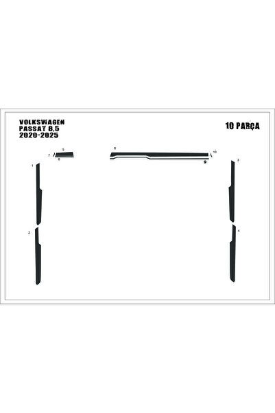 Marscockpitdesign غطاء لوحة التحكم المركزية لفولكس فاجن باسات B8,5 موديل 2020-