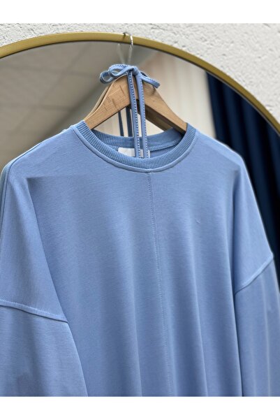 BENAHOLL Ariyla με ραφές στο μπροστινό μέρος και στα άκρα των μανικιών, άνοιγμα κορδόνια στα πλαϊνά Sweat-ZN5988 Μπλε