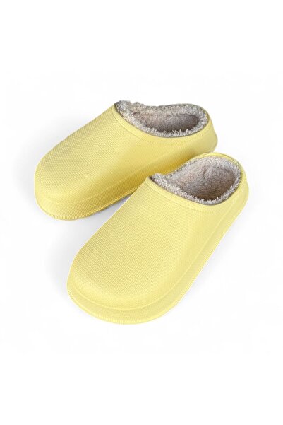 AkınalBella نعال أكينال ناعمة صفراء للجنسين مصنوعة من الصوف من الداخل، مريحة وخفيفة الوزن.