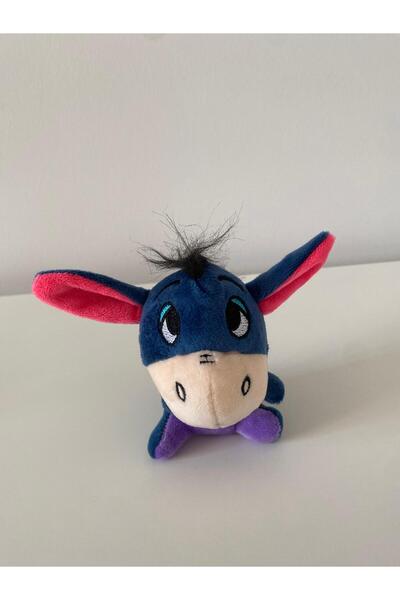 Ahves Eeyore Tarzı Sevimli Lacivert Peluş Anahtarlık | Çanta Süsü, Dekoratif Oyuncak ve Hediyelik Aksesuar