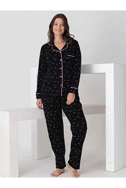 LİNOTTİ SET PIJAMĂ MODEL CĂMĂȘI DE BUMBAC 100% BUMBAC