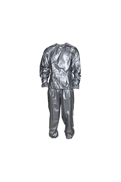 OEM Sauna Suit slimming suit, 2-piece, elastic cuffs, XL, silver