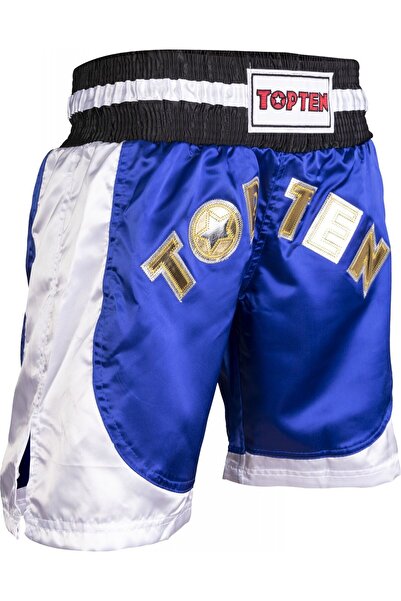 Top Ten Pantaloni scurți de kickboxing, Top Ten, Kick Light, aprobati WAKO, albaștri, mărimea M