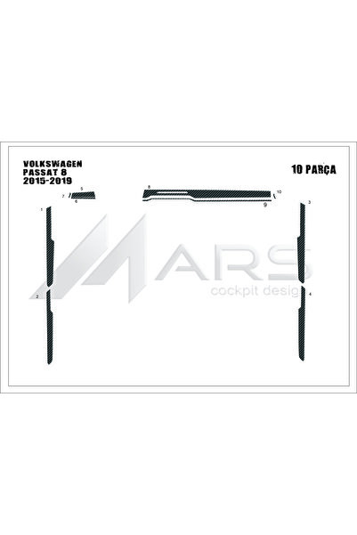 Marscockpitdesign غطاء الكونسول/الترادف لسيارة فولكس فاجن باسات B8 2015-2019