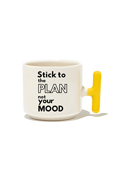 baskigo.com Stick to Plan Not Your Mood Latte Cup - Gift Ceramic Mug