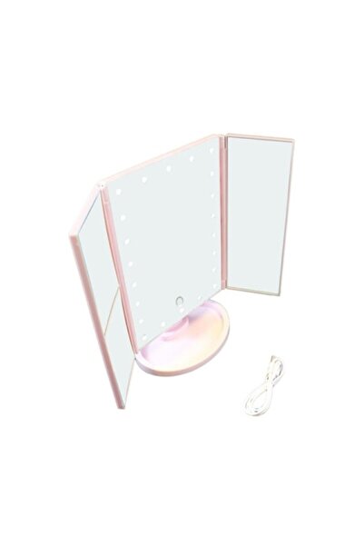 Aptel Oglindă de machiaj LED cu buton tactil, 22 de lumini, mărire 2x și 3x, ...