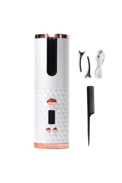 BRAVOSHOP Ondulator ceramic automat fără fir, portabil, temperatură reglabilă...