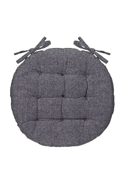 OEM Pernă rotundă pentru șezut, gri antracit, închidere cu șnur, bumbac, 38 x...