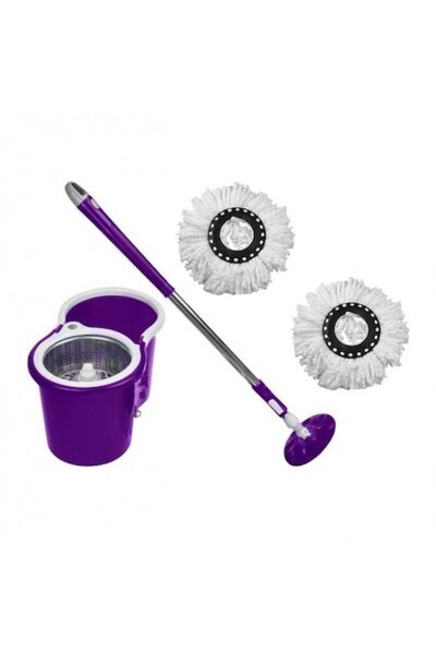 Gonga Set mop rotativ cu găleată, mop cu rotire la 360°, 12 l, violet