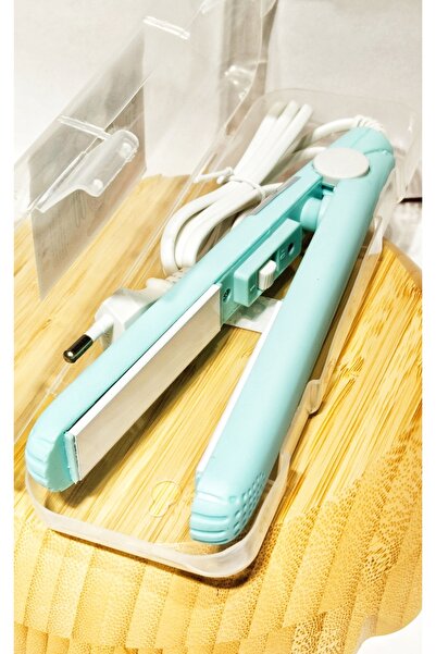 Monalisa Home مكواة فرد الشعر بطول 17 سم باللون الأزرق بحجم مناسب للسفر