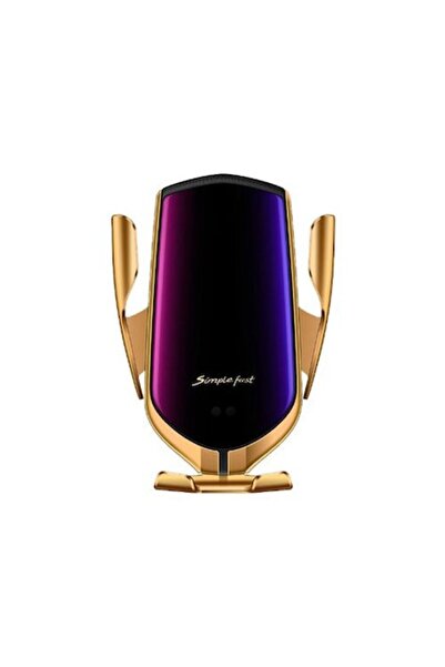 DMR Încărcător auto wireless cu suport de telefon DMR, R1, auriu