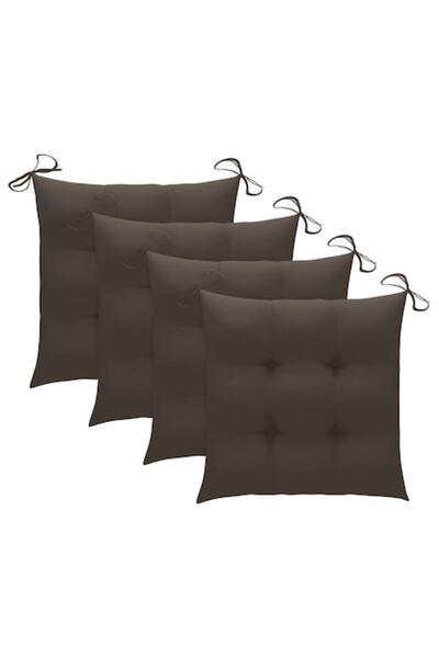 vidaxl Set perne de scaun vidaXL, 4 buc., gri taupe, 40x40x7 cm, textil oxfor...