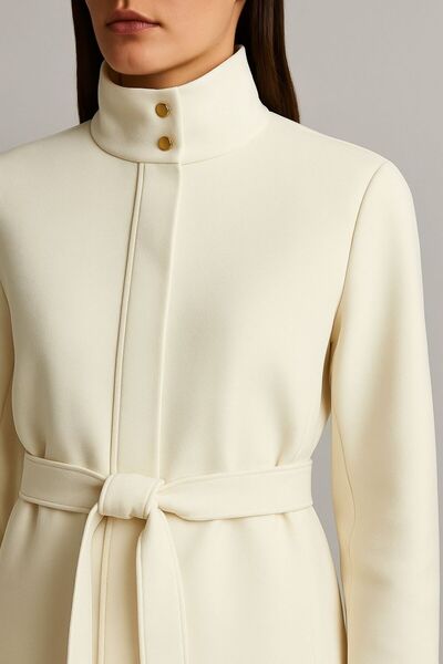 Elbikom Kuşak detayı ceket pantolon takım