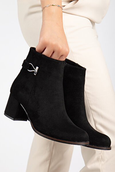 UMEL SHOES Isolniya Kadın Toka Detaylı Topuklu Bot UL001 TOPUK 5 CM