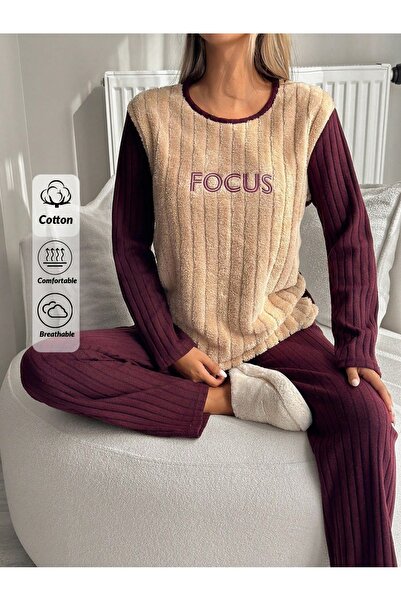 FORVENS Wellsoft Thick Winter Fleece Women's Pajama Set