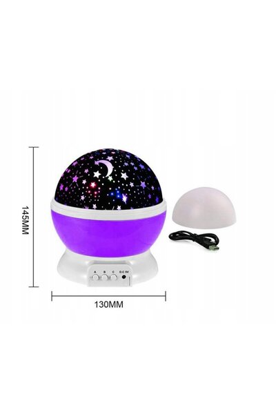 ElektroStator Star Master Night Light, USB, Purple