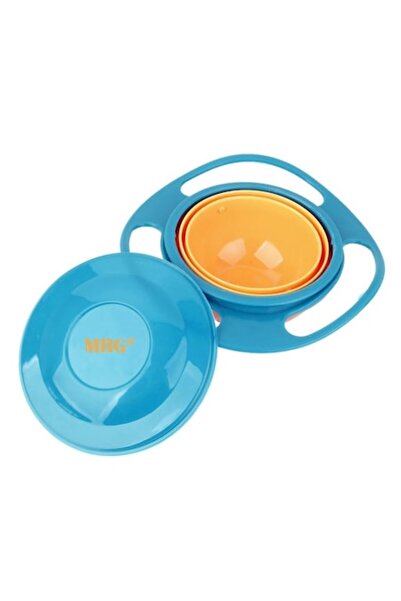 MRG Bol pentru copii M-524, rezistent la vărsare, rotație 360°, verde/portocaliu