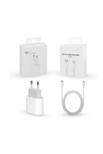 OEM 18w charger set for iPhone 11, 11 Pro, Fast Charge and USB-C to Lightning cable in blister