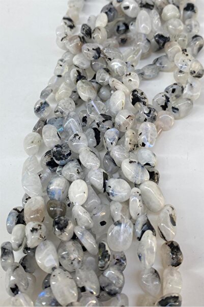 Hayalperest boncuk Moon Stone Natural Stone String Lentil Cut