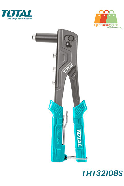 TOTAL Heavy-Duty 10.5" Pop Rivet Gun - For Ø2.4 to 4.8mm Aluminum Rivets (Model THT32108S)
