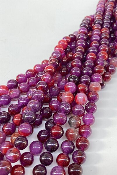 Hayalperest boncuk Purple Natural Stone Agate 6 mm