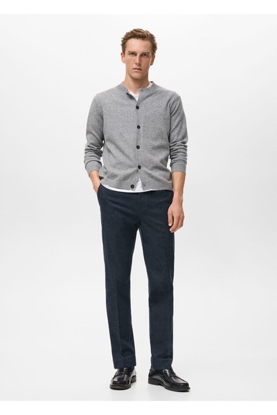 MANGO Man Slim fit flanel pantolon