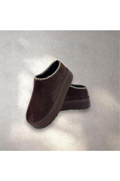 FURIA SHOES Women's Platform Fur Suede Slippers