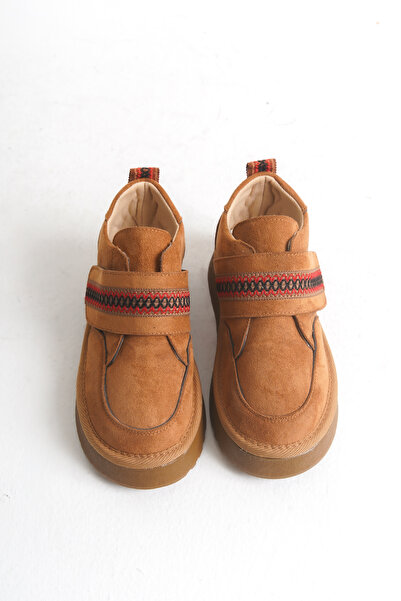 NeSe Shoes Unisex Kaymaz ve Hafif Taban Nubuk Kolay Giyim Kürk Detaylı Soğuk Havaya Dayanıklı Çocuk Kışlık Bot