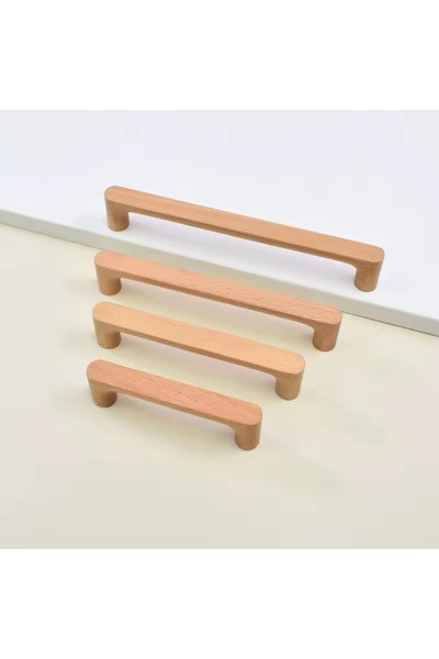 ka tasarım Solid Wood Furniture Handle, Shipped in Sets of 2, Wood Handle, Drawer Handle, 30mm Thickness