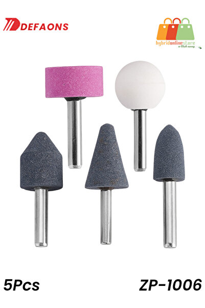 DEFAONS مجموعة حجر طحن مثبتة من 5 قطع - رؤوس كاشطة بقطر 1/4 بوصة للأدوات الدوارة