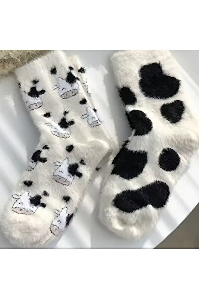 H&N 2 Pairs Winter Thick Plush Women's Socks Set