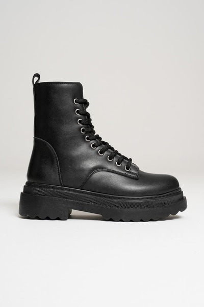 TRENDELLA Lara Kadın Siyah Kışlık Siyah Postal