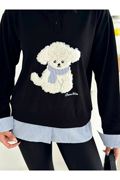 Noa Noa Φούτερ με 3 κλωστές με αρκουδάκια με γαρνιτούρα