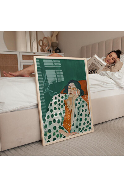 Tuba Decor Tablo dintr-o singură bucată cu rame din lemn pentru sufragerie, s...