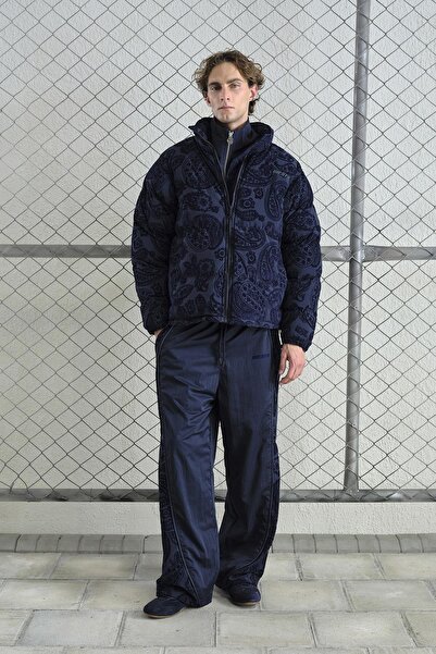 GIESTO Φουλάρι με σχέδιο με φλοκ, φουλάρι με φλοκ, μπλε ναυτικό