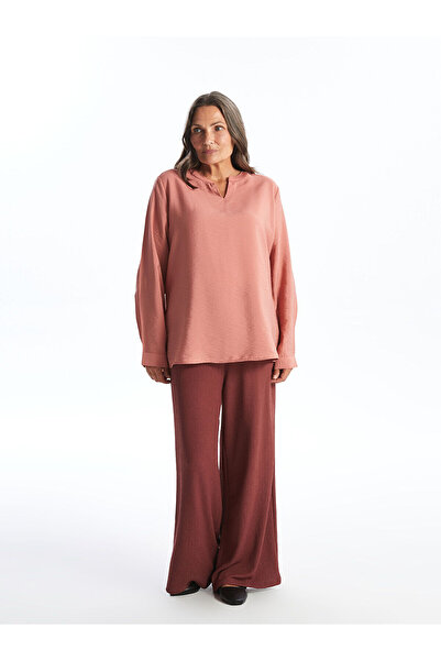 LC Waikiki Damenbluse mit Runaway-Kragen