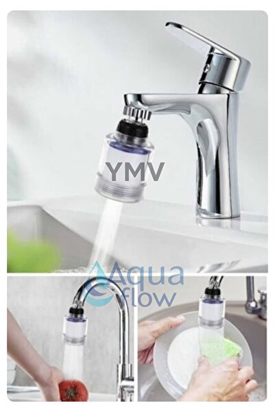 YMV 360° Hareketli Filtreli Kireç Pas Arındırıcı Mutfak Lavabo Çeşme Batarya ...