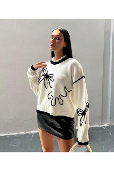 HAFT سترة تريكو مزينة باللؤلؤ – مجموعة بوتيك